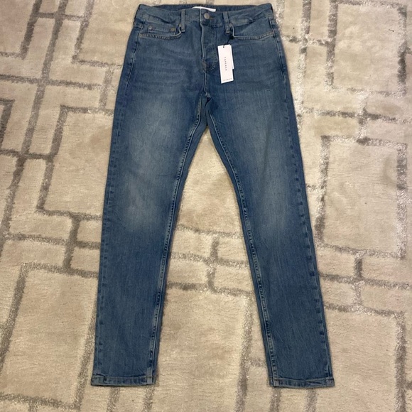 Topman tapered Men’s medium wash button fly jeans size 28 X 32 NWT - Picture 3 of 9